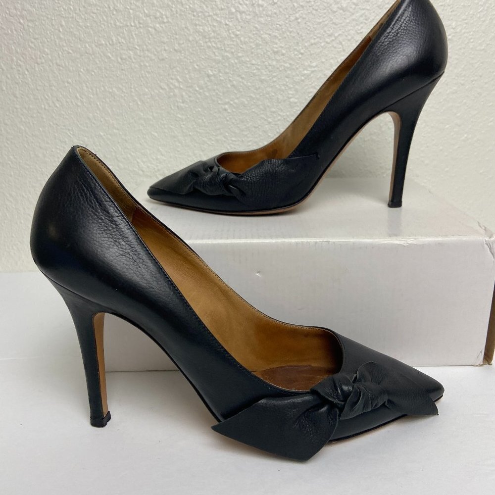 Isabel Marant Black Leather High Heels Pumps Size EU 39 Made in Italy